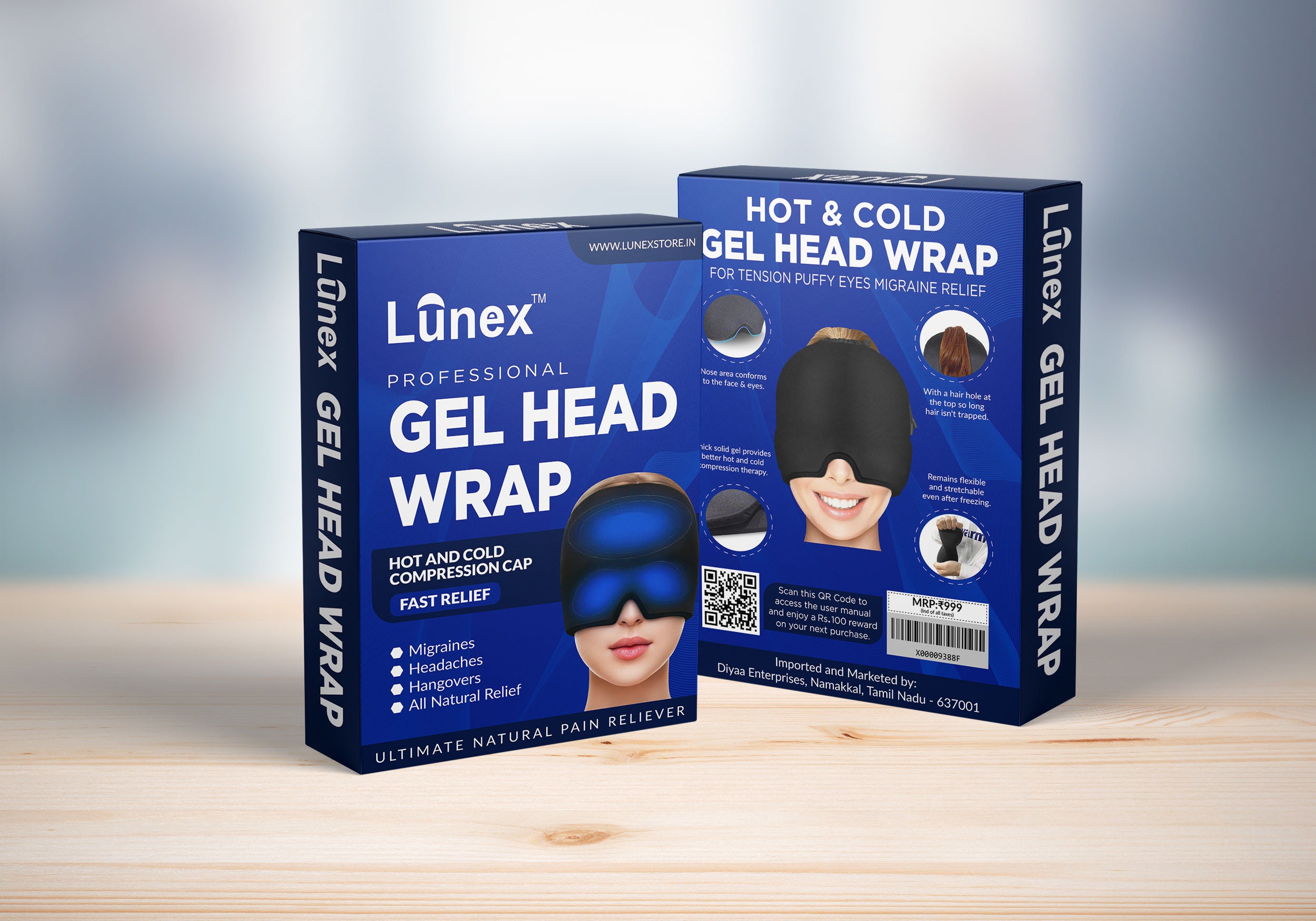 Gel Head Wrap Box Packaging Design