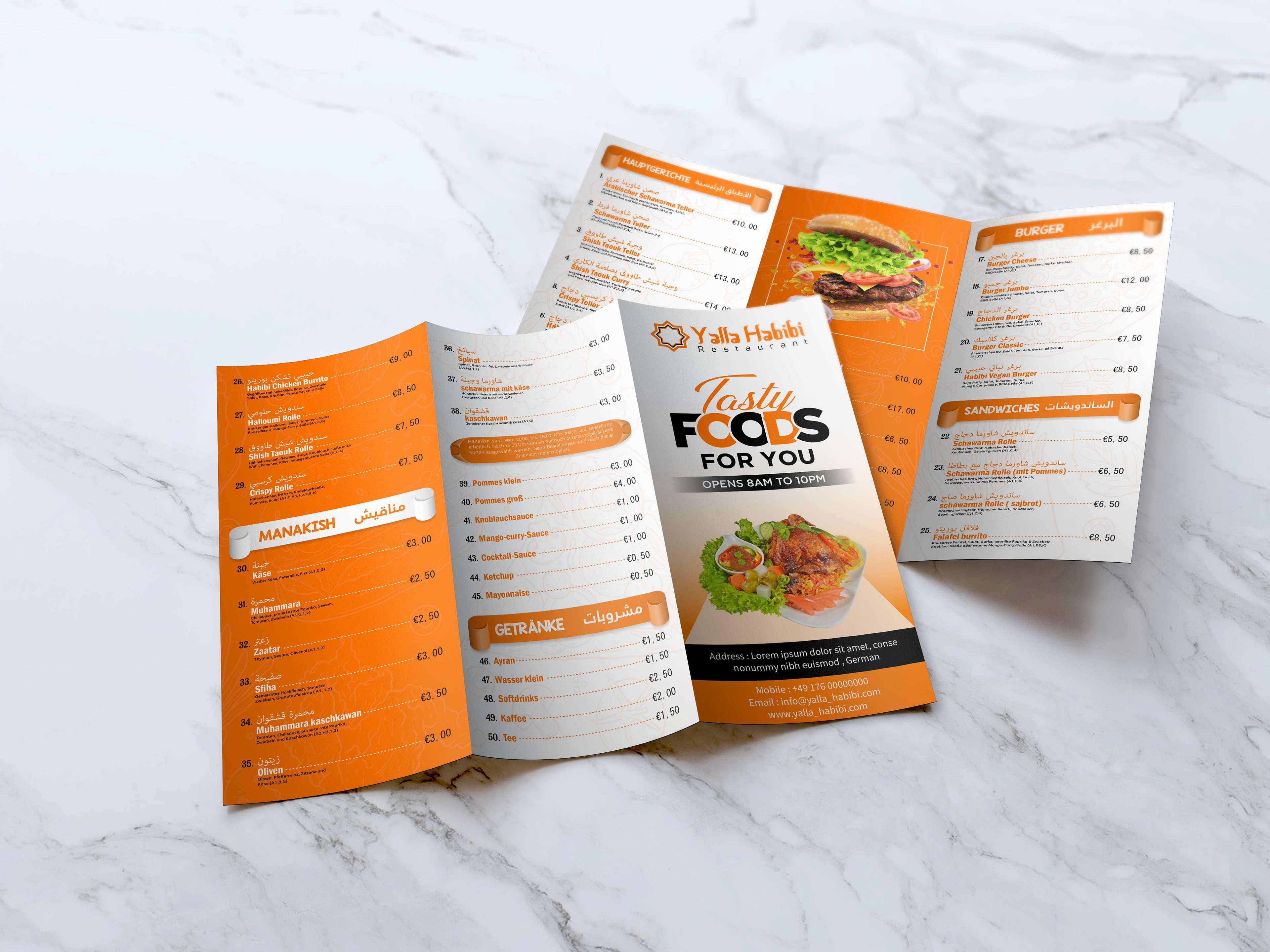 Brochure Menu Design